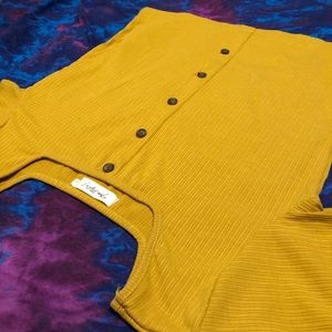 Vintage style ginger square neck top